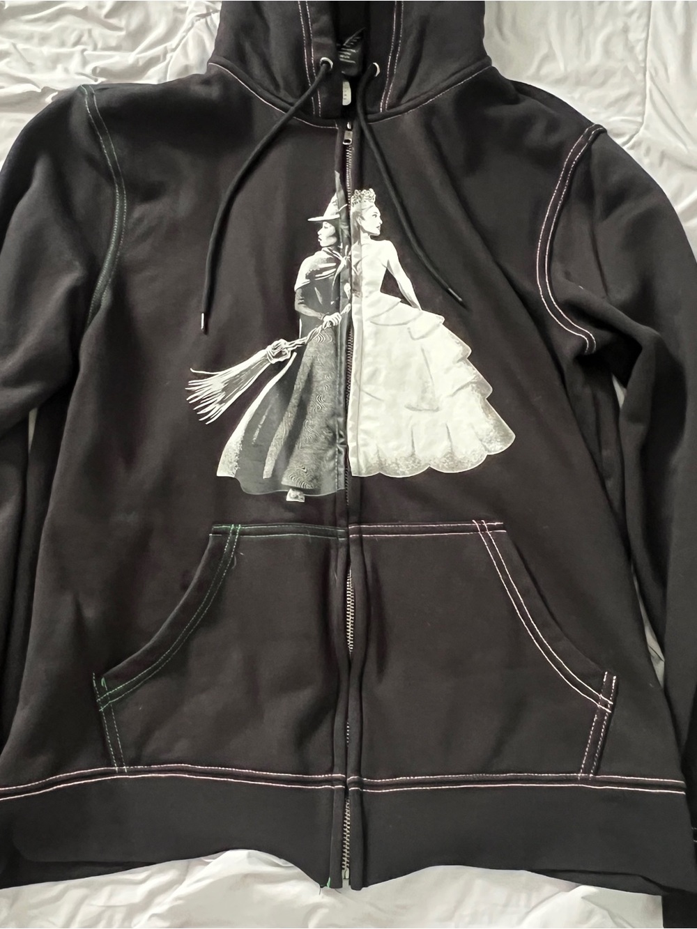 Wicked movie Elphaba and Glinda zip up sweatshirt - Picture 4 of 9
